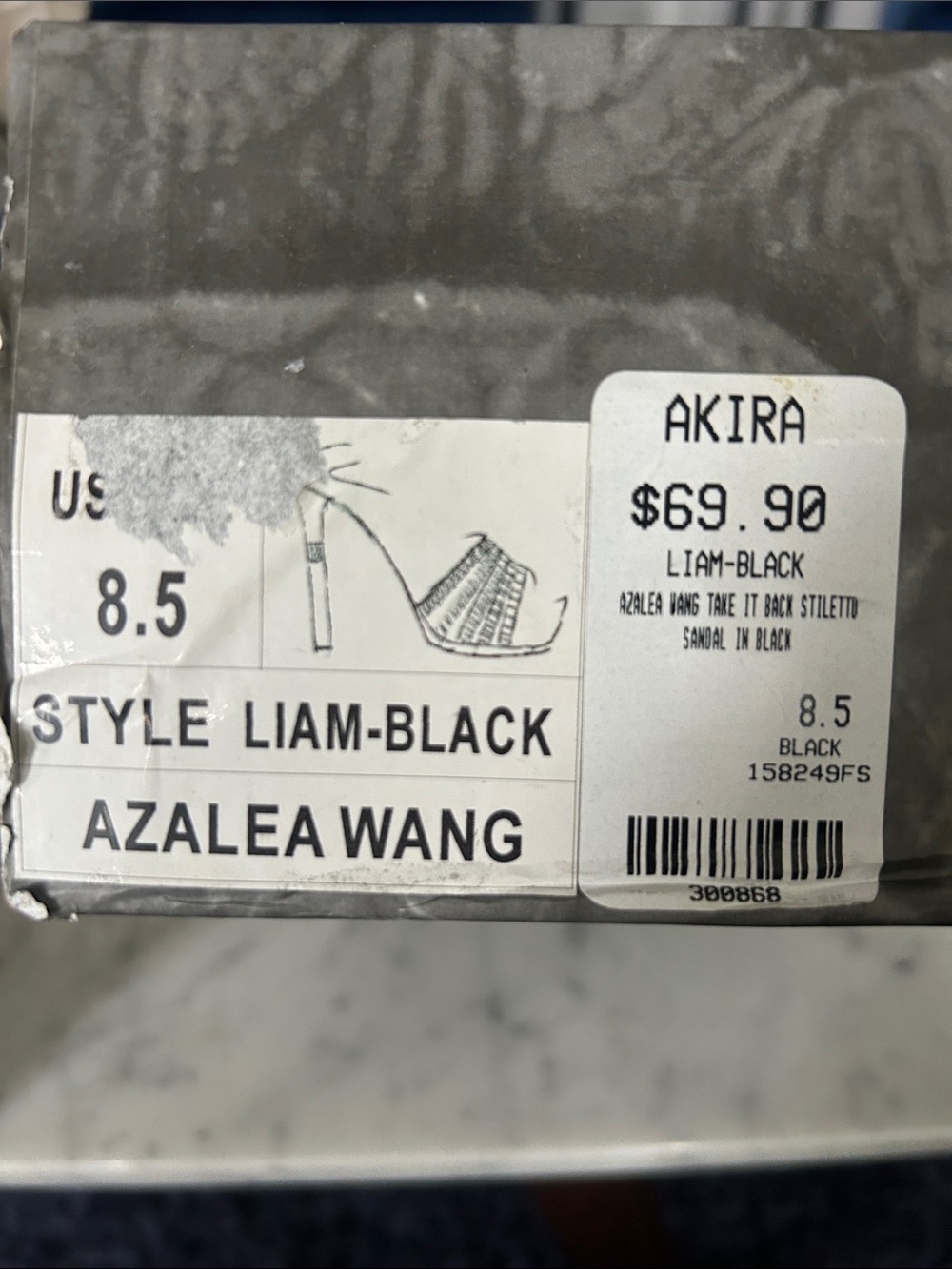 Alaia Wang Black Crystal Embellished Heeled Sandals - Picture 2 of 2